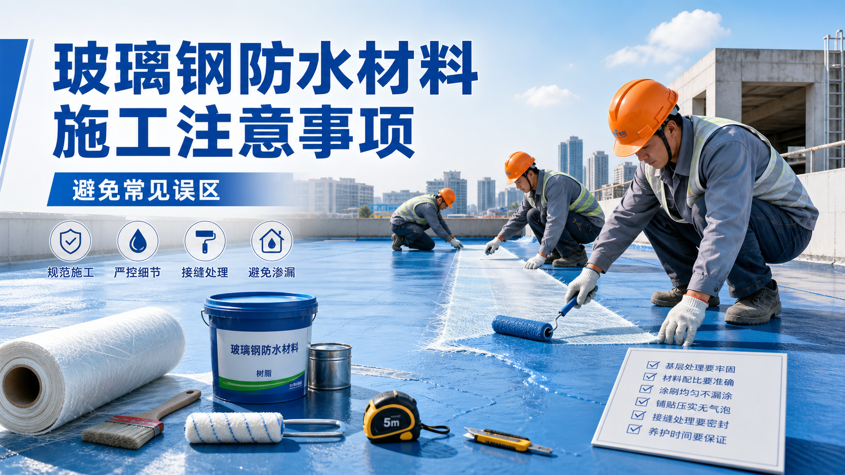 玻璃钢防水材料施工注意事项，避免常见误区 张家界 版